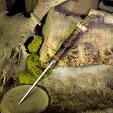 Puukko - black ash burl wrought iron