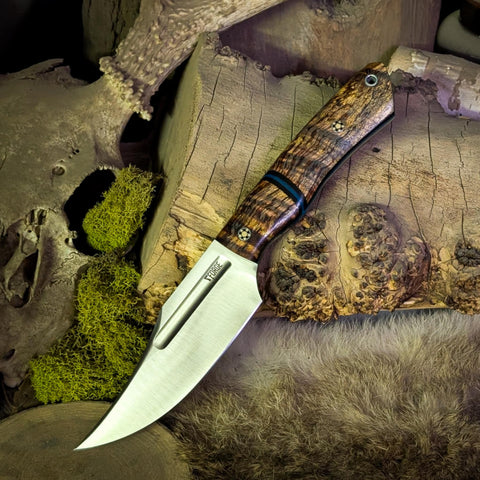 chupacabra - curly spalted koa blue glow