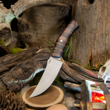 Forged Custom Clip Point - Tasmanian Blackwood - Black and Blue Liners - Multipin