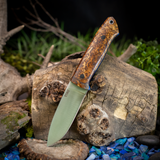 Bobcat - Black Ash Burl - Black canvas and Blue Liners - Black Pins