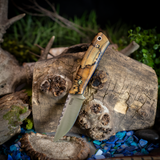 Pocket hunter - Spalted Hackberry - Blue Liners - Mosaic Pins