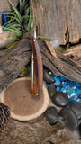 Swing through straight razor - desert ironwood - black canvas liners - tortoise shell spacer