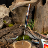 Forged Custom Clip Point - Tasmanian Blackwood - Black and Blue Liners - Multipin