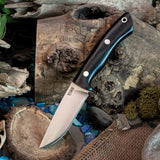Messenger - Black Canvas Micarta - Aluminum Pins