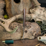 Custom Spear Point - Maroon Linen Micarta - White Liners - Aluminum pins