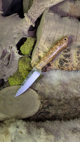 Forged feather - black ash burl