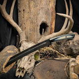 Hawk bill chopper black and white paper micarta