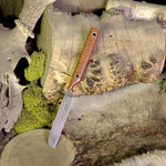 Scavenger - stacked crosscut natural micarta black liners