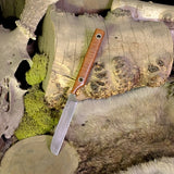 Scavenger - stacked crosscut natural micarta black liners