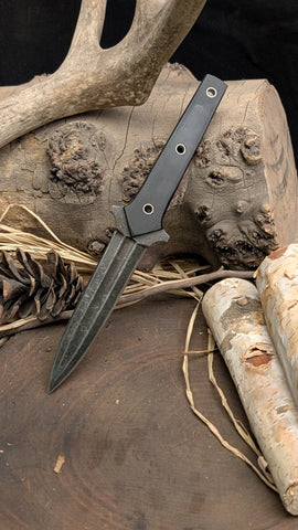 Boot dagger - Black canvas Micarta