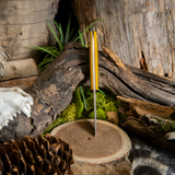 Deer hook - vintage natural linen micarta
