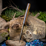 Bobcat - Black Ash Burl - Black canvas and Blue Liners - Black Pins