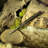 Jawbone - black and natural canvas micarta - black liners - natural canvas pins