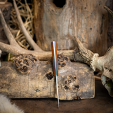 Sliver - Natural Canvas Micarta - Blue Liners - Steel Pins