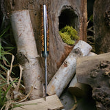 Drop point hunter - Alabama Damascus/ black ash burl